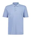 Prada Logoed Polo Shirt In Blue