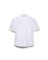 Prada Flared Button Shirt In White