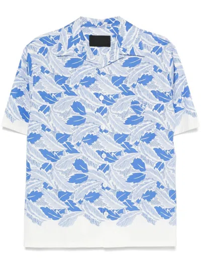 PRADA SHORT-SLEEVED PRINTED COTTON SHIRT
