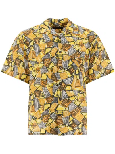 Prada Graphic-print Shirt In Yellow