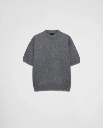 PRADA KURZARM-PULLOVER AUS RE-KASCHMIR