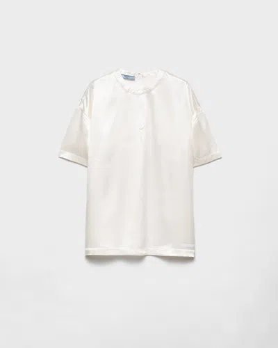PRADA SHORT-SLEEVED SATIN TOP