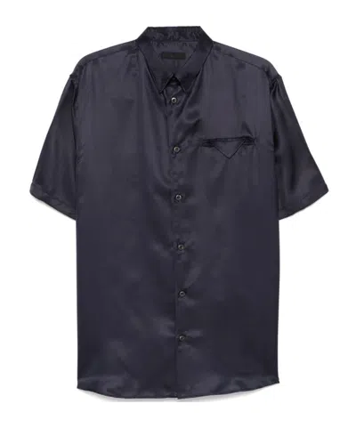 Prada Short-sleeved Shirt In Blue