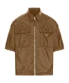 Prada Short Sleeved Shirt In Lightweight Re-nylon In Brown