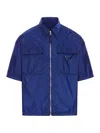 Prada Zippered Shirt In Blue