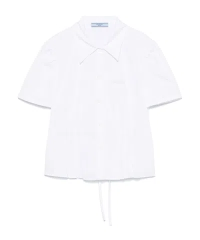 PRADA SHORT-SLEEVED POPLIN SHIRT