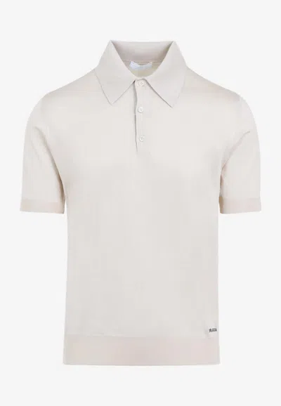 PRADA SHORT-SLEEVED SILK POLO T-SHIRT