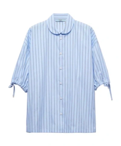 PRADA PRADA STRIPED SHORT SLEEVED SHIRT