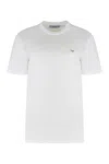 Prada Triangle Logo Cotton T-shirt In White