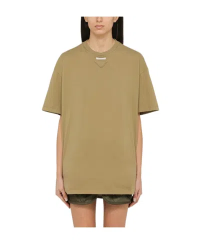 PRADA SHORT-SLEEVED ROUND COLLAR T-SHIRT
