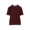 Prada Amaranth T-shirt In Cotton Jersey In Burgundy