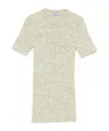 Prada Wool And Linen Short-sleeve Sweater In Gray