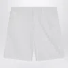 Prada Triangle Logo Bermuda Shorts In White