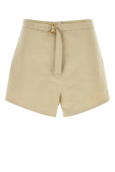PRADA SHORTS IN MISTO COTONE BEIGE DONNA