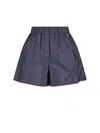 Prada Re-nylon Pleated Shorts Short Length In Blue