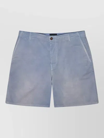 Prada Shorts Five Pocket Design Belt Loops In Blue