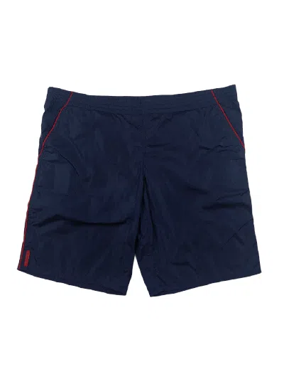 Pre-owned Prada Shorts Small Logo In Blue