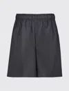 Prada Charcoal Wool Shorts In Gray