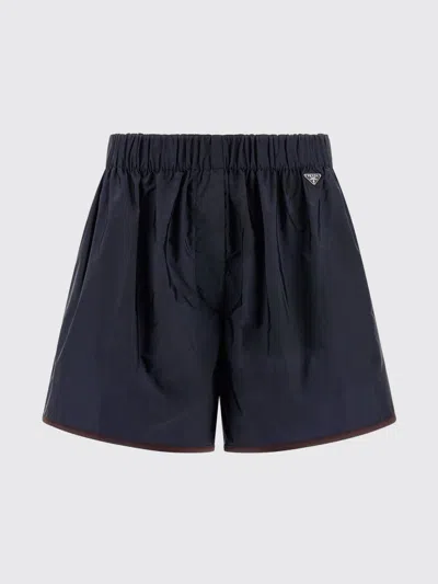 Prada Shorts Woman  In Blue