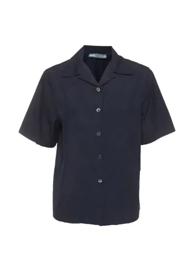 Pre-owned Prada Short-sleeve Button-up Shirt In Blue