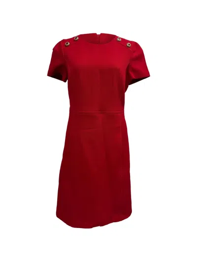 Pre-owned Prada Short-sleeve Mini Dress In Red