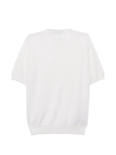 Prada Short-sleeve Round-neck T-shirt In White