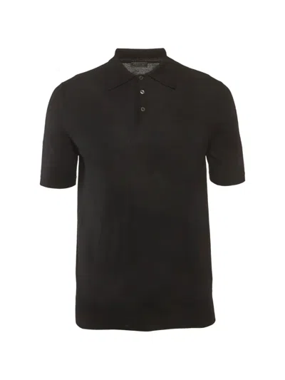 Pre-owned Prada Short-sleeved Polo Shirt In Black