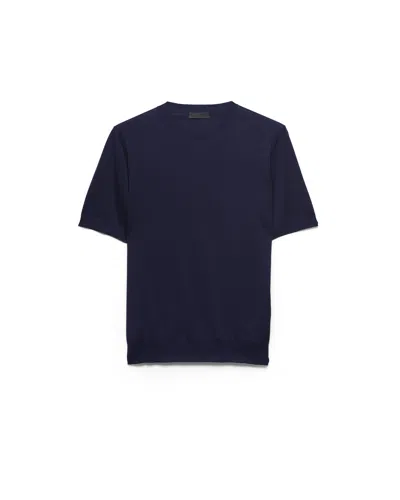 PRADA SHORT-SLEEVED SILK SWEATER