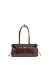 Prada Womens Burgundy Medium Leather Shoulder Bag In Burgundy