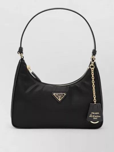 Prada Shoulder Bag Adjustable Strap Detachable Keychain