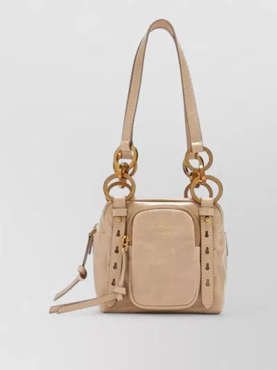Prada Shoulder Bag Adjustable Strap Front Pocket