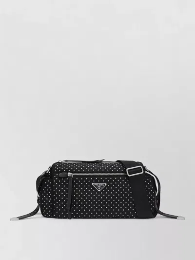 Prada Shoulder Bag Adjustable Strap Polka Dot Design