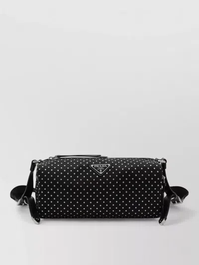 Prada Shoulder Bag Adjustable Strap Studded Design
