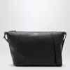 Prada Men's Leather Shoulder Bag In Black