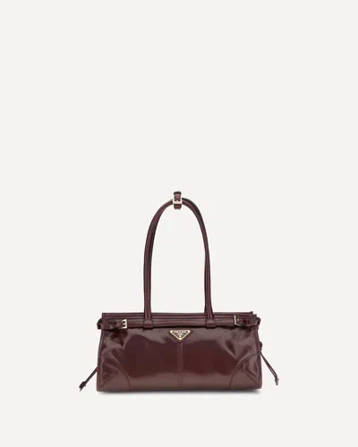 Prada Shoulder Bag In Burgundy