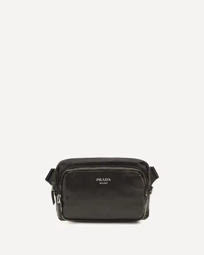 Prada Shoulder Bag In Aged-effect Nappa Leather In Brown