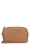 Prada Small Leather Crossbody Bag In Brown