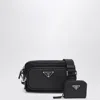 Prada Shoulder Bag In Re-nylon And Black Saffiano Men