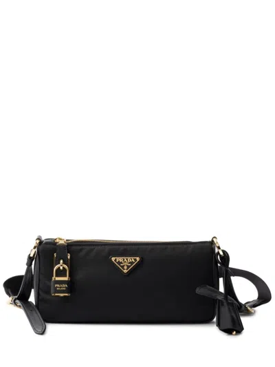 Prada Shoulder Bag In Re-nylon And Leather