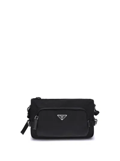 Prada Shoulder Bag In Re-nylon And Saffiano