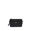 Prada Small Shoulder Bag With Adjustable Strap And Front Zip Pocket