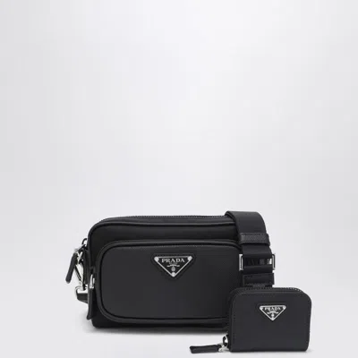PRADA PRADA SHOULDER BAG IN RE-NYLON AND SAFFIANO