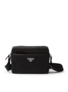 Prada Men's Re-nylon Messenger Bag In Black