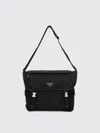 Prada Triangle Logo Re-nylon And Saffiano Leather Shoulder Bag