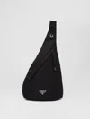 Prada Asymmetric Sling Backpack In Black