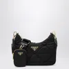 Prada Black Shoulder Bag In Padded Re-nylon Women In Black