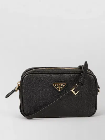 Prada Shoulder Bag Textured Finish Adjustable Strap