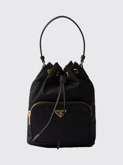 Prada Shoulder Bag Woman In Black