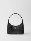 Prada Re-edition Re-nylon Mini Bag With Studs In Black