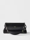 Prada Chic Top Handle Shoulder Bag With Gold Hardware In Black